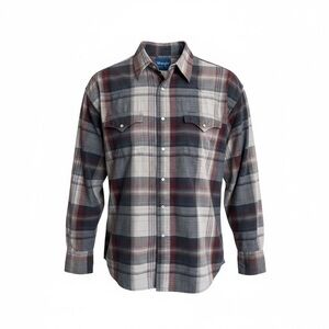 Vintage Wrangler Western Shirts Men's Pearl Snap Plaid Shirt Red, Gray, Black XL